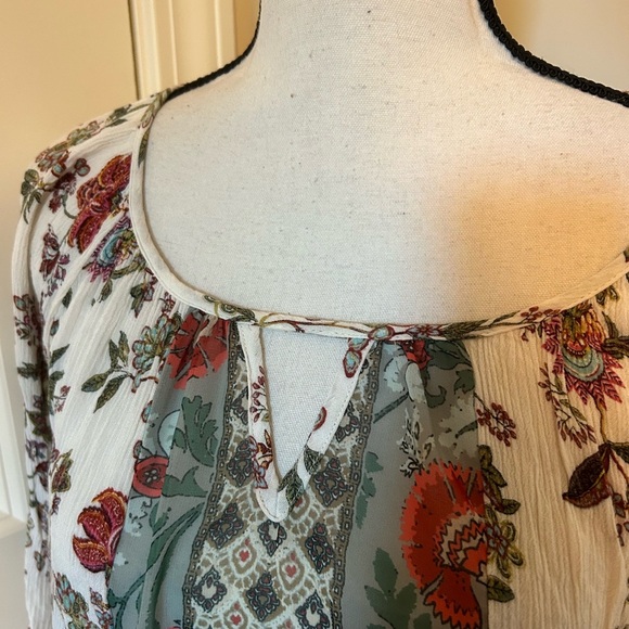 Floral peasant blouse tunic - Picture 6 of 8